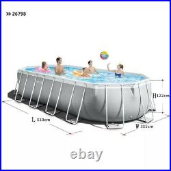 INTEX Prism 26798 20FT x 10FT Above Ground Swimming Pool 610x305x122cm+ EXTRAS