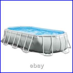 INTEX Swimming Pool Set Above Ground Lounge Oval Prism Frame 26796GN vidaXL