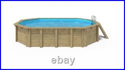 Indian Wooden Pool 4.571m x 6.571m (1.31m Deep) Above or In Ground Octagonal