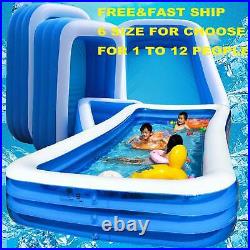 Inflatable Swimming Pool Garden Outdoor Family Kiddie Pools Above-Ground Pool