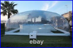 Inflatable TPU Above Ground Swimming Pool Solar Dome Cover Tent With Blower/Pump