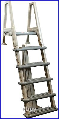 Inpool Ladder for Deck 42 56 in H Above Ground Swimming Pool Stair Steps Confer