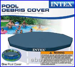 Intex 10 Foot x 30 Inches Pool with 10-Foot Round Above Ground Pool Cover