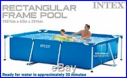 Intex 102x63 x25-inch Rectangular Above Ground Backyard Swimming Pool (Open Box)