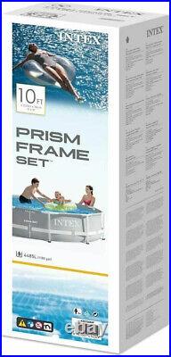Intex 10FT PREMIUM Prism Frame Swimming Pool Above Ground Round 305 x 76cm