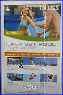 Intex 10ft x 30in Inflatable Ring Easy Set Above Ground Pool with FREE FILTER PUMP