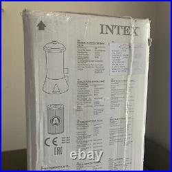 Intex 12ft (3.7m) Grey Round Prism Frame Above Ground Pool With Filter Pump -new
