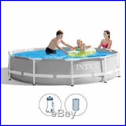 Intex 12ft x 30 Round Prism Frame Above Ground Swimming Pool & Pump. 2019 ver
