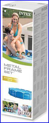 Intex 12ft x 30in Metal Frame Swimming Pool, Blue, 366 x 76 cm