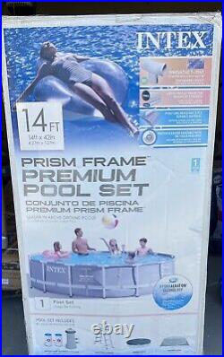 Intex 14ft X 42in Prism Frame Above Ground Pool Set