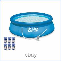 Intex 15' x 48 Easy Set Above Ground Swimming Pool Kit with 6 Replacement Filters