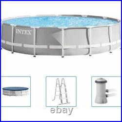 Intex 15ft x 48 inches Metal Frame Round Pool Set, with Filter Pump (Open Box)