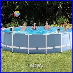 Intex 15ft x 48 inches Metal Frame Round Pool Set, with Filter Pump (Open Box)