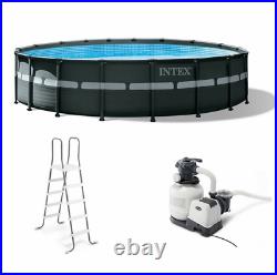 Intex 18ft x 52in Ultra XTR Round Frame Above Ground Pool Set and Cleaning Kit