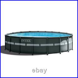Intex 18ft x 52in Ultra XTR Round Frame Above Ground Pool Set and Cleaning Kit