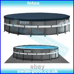 Intex 26330 Ultra XTR FrameT Round Above Ground Swimming Pool 18ft x 52 sand