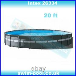 Intex 26334 Round Above Ground Pool with Ultra Xtr Frame 20Ft X 48 + sand