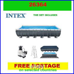 Intex 26364 Ultra Xtr Frame Above Ground Pool Rectangular 732x366x132 24ft X 12f