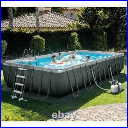 Intex 26368 24Ft Above Ground swimming pool + SALTWATER sand pump + EXTRAS