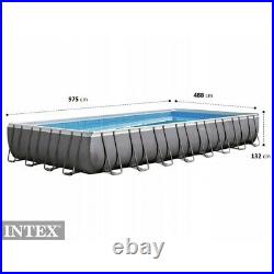 Intex 26374 Ultra Xtr Frame Large Above Ground Pool Rectangular 975x488x132cm