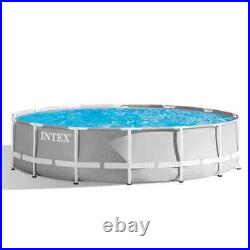 Intex 26720 Above Ground Pool 14ft x 42 Round Grey Prism & Filter Pump