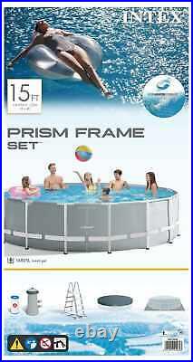 Intex 26726 ex 26736 Prism Frame Round Above Ground Pool 457x122cm