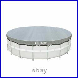 Intex 26756 Grey Prism Frame Round Above Ground Pool 20ft 610 x 132 cm Pump Set