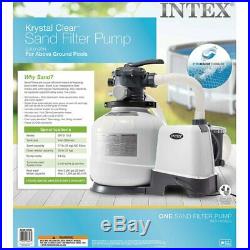 Intex 2800 GPH Above Ground Pool Sand Filter Pump with Deluxe Pool Maintenance Kit