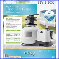 Intex 2800 GPH Above Ground Pool Sand Filter Pump withThreaded Hose Adapter (Pair)