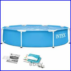 Intex 28205 Intex 8ft x 20in Metal Frame Swimming Above Ground Pool 244 x 51 cm