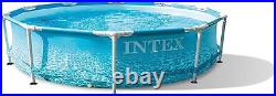 Intex 28206 Round Metal Frame Beachside Pool, Meausres 305 x 76 Centimeters