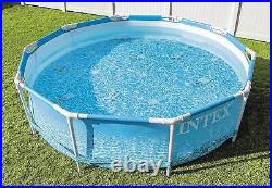 Intex 28206 Round Metal Frame Beachside Pool, Meausres 305 x 76 Centimeters