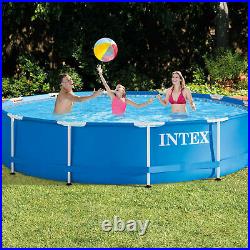 Intex 28211EH 12' x 30 Metal Frame Round Above Ground Swimming Pool with Pump