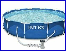 Intex 28212 Intex 12ft x 30in Metal Frame Above Ground Pool 366 x 76cm WITH PUMP