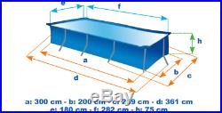 Intex 28272 Frame Above Ground Pool Rectangular 300x200x75cm