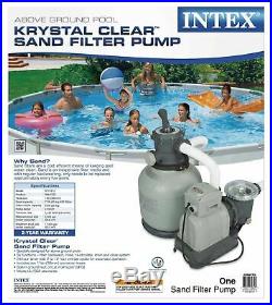 Intex 28647EG Krystal Clear 2800 GPH Above Ground Swimming Pool Sand Filter Pump
