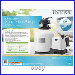 Intex 3000 GPH Above Ground Pool Sand Filter Pump with 1.5 Inch Pump Hose (2 Pack)