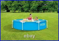 Intex 8ft Metal Frame Family Swimming Pool Summer Garden Patio Paddling Pools