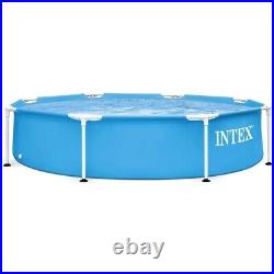 Intex 8ft Metal Frame Garden Swimming Pool W244 x H51cm Above Ground