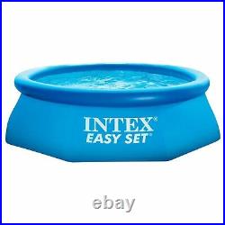 Intex 8ft x 30in Easy Set Inflatable Above Ground Polygonal Pool with Filter Pump