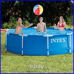 Intex Above-Ground Pool Ladder with Intex 10 x 2.5-Foot Pool Set with Filter Pump