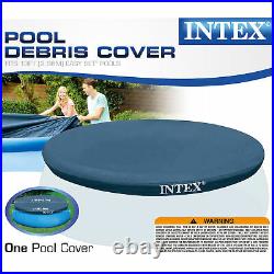 Intex Easy Set Pool, Pump & Filter and Intex Above Ground Rope Tie Pool Cover