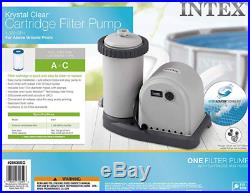 Intex Filter Pump 1500 GPH Above Ground Swimming Pool Flow Clear Crystal Clear