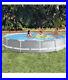 Intex Grey 12ft (3.7m) Round Prism Frame Above Ground Pool with Filter Pump NEW