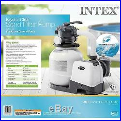Intex Krystal Clear Sand Filter Pump for Above Ground Pools, 12-inch, 110-120V