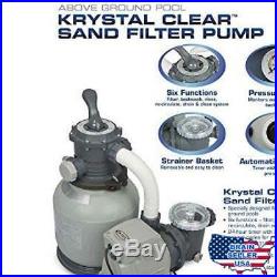 Intex Krystal Clear Sand Filter Pump for Above Ground Pools, 2100 GPH Pump Flow