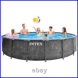 Intex Pool Set Above Ground Pool Lounge Pool Greywood Prism Frame Premium INTEX
