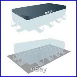 Intex Pool rectangular above-ground 488x244xh107cm + pump ladder sheeting 26792