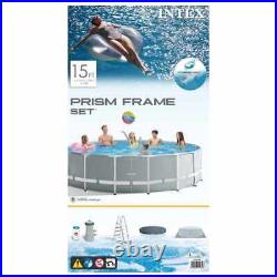 Intex Round Prism Frame Above Ground Swimming Pool 15 feet x 48 in deep #26726