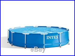 Intex Swimming Pool Above Ground Metal Frame Set Filter Pump As A Gift 12 x 30